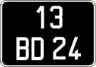 French license plate, FNI