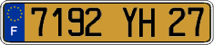 French license plate, FNI