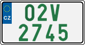 License plate of the Czech Republic, Oldtimers (2001)