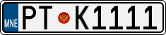 License plate of Montenegro, Vanity Plates