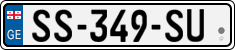License plate of Georgia, Cars (2014)