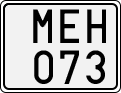 License plate of Sweden, Regular plates