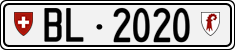 License plate of Switzerland, Cars