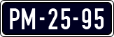 License plate of the Netherlands, Imported oldtimers (cars)