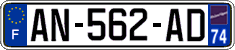 French license plate, SIV (ordinary)