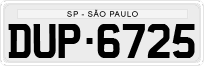 License plate of Brazil, Private owners (1990)