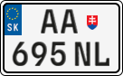 License plate of Slovakia, Motorcycles