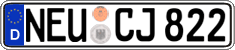 German license plate, Regular plates