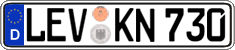 German license plate, Regular plates