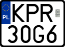 License plates of Poland, Special vehicles and motorcycles