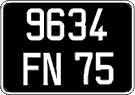 French license plate, FNI