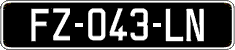 French license plate, SIV (oldtimers)