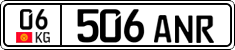 License plate of Kyrgyzstan, Private owners (2016)