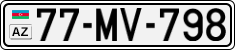 License plate of Azerbaijan, Cars