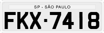 License plate of Brazil, Private owners (1990)
