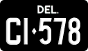 Delaware, Commercial vehicles (C12345)