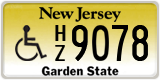 New Jersey, Vehicles for disabled persons (A/B XXXX / XXXX A/B)