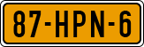 License plate of the Netherlands, Cars