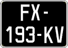 French license plate, SIV (oldtimers)
