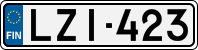 License plate of Finland, Cars
