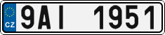 License plate of the Czech Republic, Cars (2001)