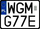 License plates of Poland, Special vehicles and motorcycles