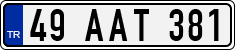 License plate of Turkey, Regular plates