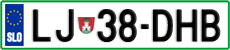 License plate of Slovenia, Cars