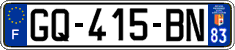 French license plate, SIV (ordinary)