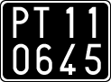 License plate of Italy, Cars (1927 year series)