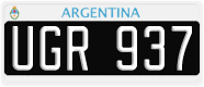 License plate of Argentina, Cars (1995, ABC 123)