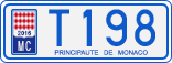 License plate of Monaco, Cars