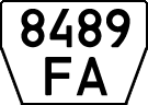 License plate Kazakhstan, Trailers (1993)