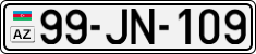 License plate of Azerbaijan, Cars