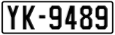 License plate of Greece, 1972 year system