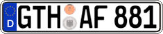 German license plate, Regular plates