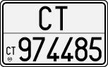 License plate of Italy, Cars (1927 year series)