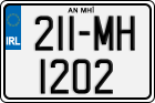License plate of Ireland, Regular plates