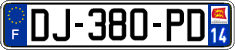 French license plate, SIV (ordinary)