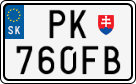 License plate of Slovakia, Motorcycles