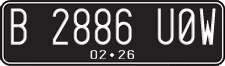 License plate of Indonesia, Regular plates