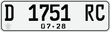 License plate of Indonesia, Regular plates