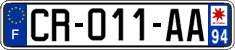 French license plate, SIV (ordinary)