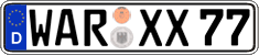 German license plate, Regular plates