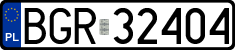 License plates of Poland, Regular car plates
