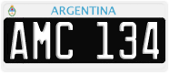 License plate of Argentina, Cars (1995, ABC 123)