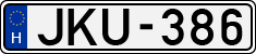 license plates of Hungary, Cars (1990)