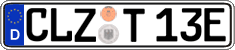 German license plate, Electric vehicles