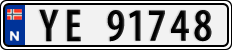 License plate of Norway, Cars