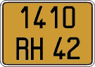 French license plate, FNI